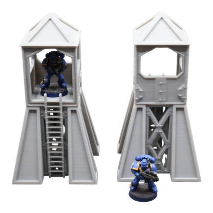 Command Station Watch Tower x2 - 28mm Wargaming Scatter Terrain Scenery Tabletop