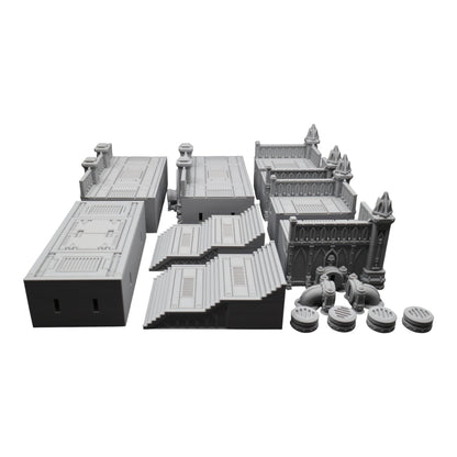 Steel Refinery Assembly #2 - 28mm Wargaming Scatter Terrain Scenery Tabletop
