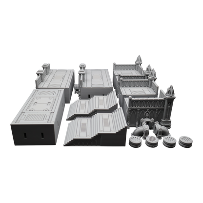 Steel Refinery Assembly #2 - 28mm Wargaming Scatter Terrain Scenery Tabletop