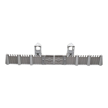 Command Station Watch Tower + Walls - 28mm Wargaming Scatter Terrain Scenery