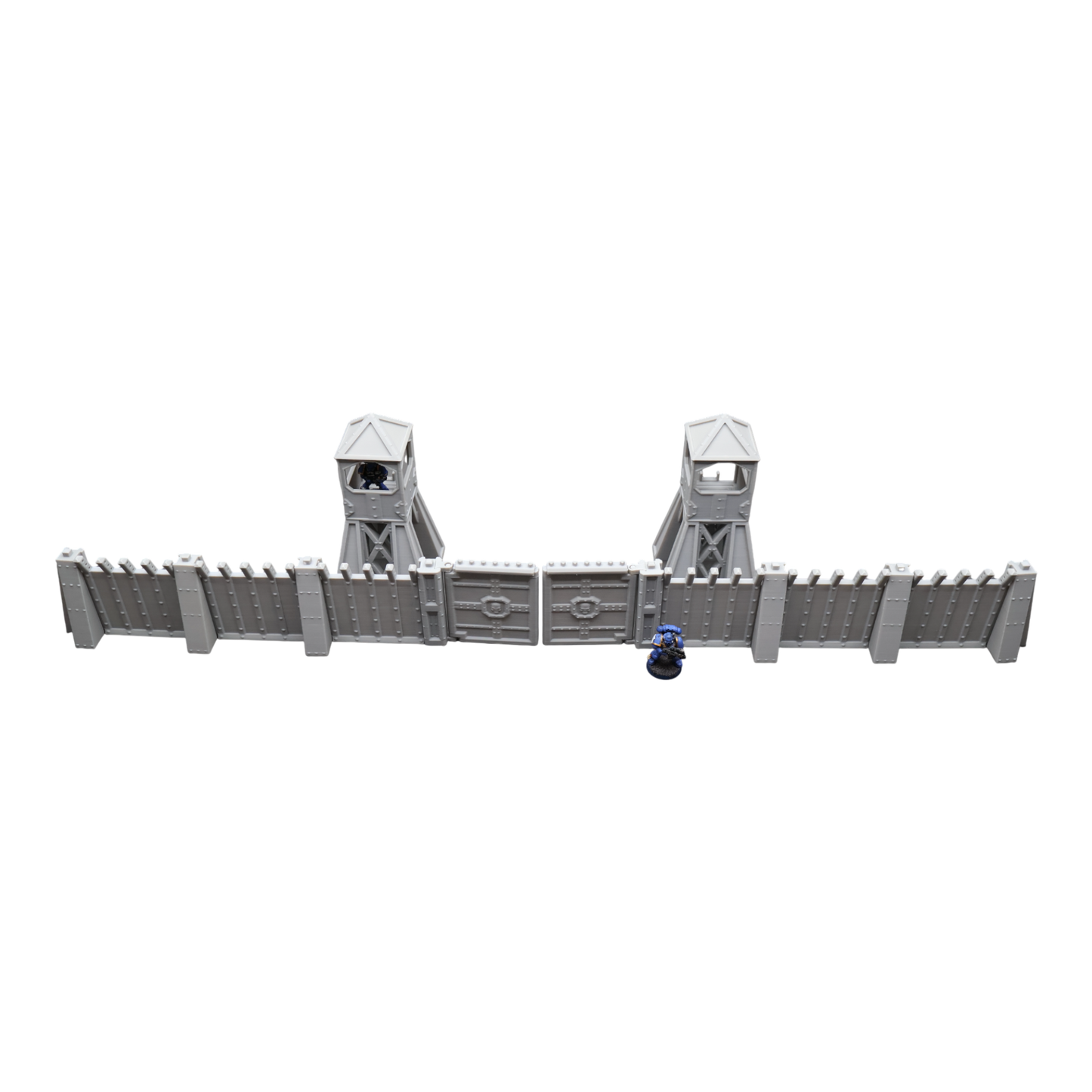 Command Station Watch Tower + Walls - 28mm Wargaming Scatter Terrain Scenery