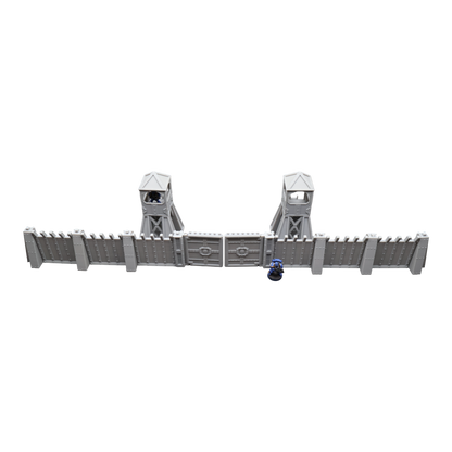 Command Station Watch Tower + Walls - 28mm Wargaming Scatter Terrain Scenery