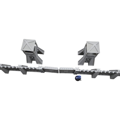 Command Station Watch Tower + Walls - 28mm Wargaming Scatter Terrain Scenery