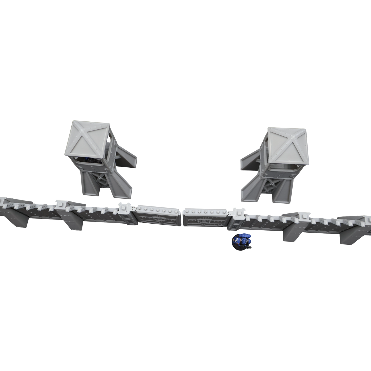 Command Station Watch Tower + Walls - 28mm Wargaming Scatter Terrain Scenery