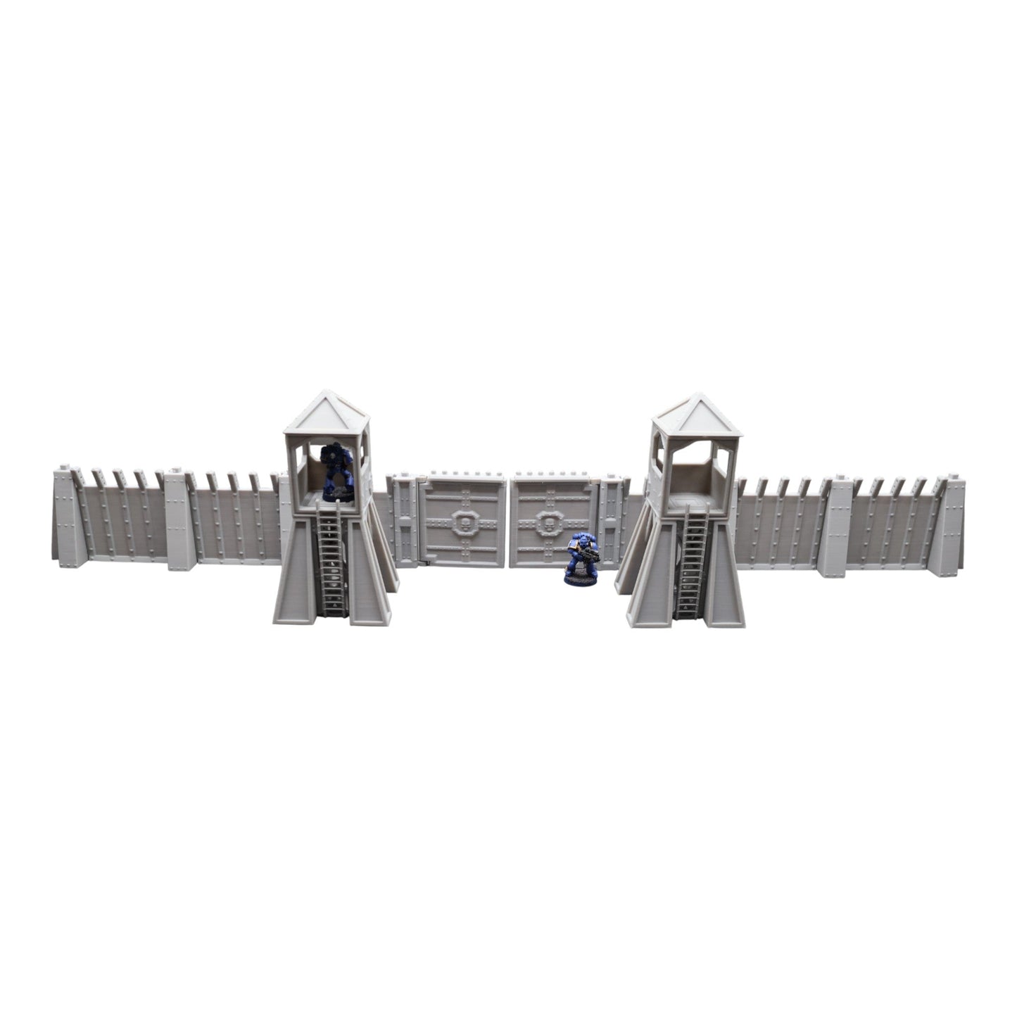 Command Station Watch Tower + Walls - 28mm Wargaming Scatter Terrain Scenery