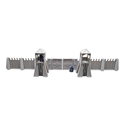 Command Station Watch Tower + Walls - 28mm Wargaming Scatter Terrain Scenery