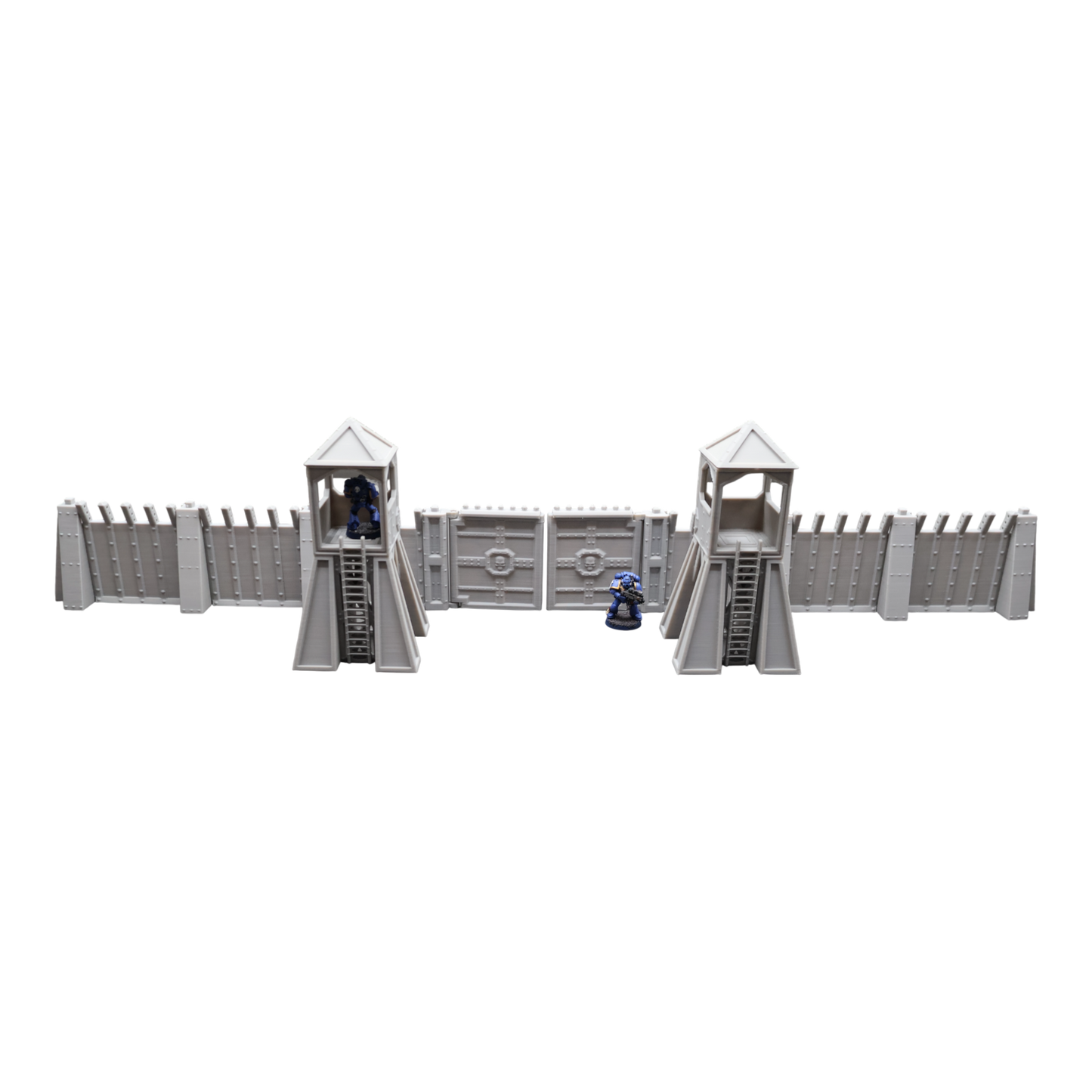 Command Station Watch Tower + Walls - 28mm Wargaming Scatter Terrain Scenery