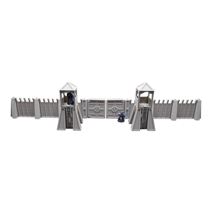 Command Station Watch Tower + Walls - 28mm Wargaming Scatter Terrain Scenery