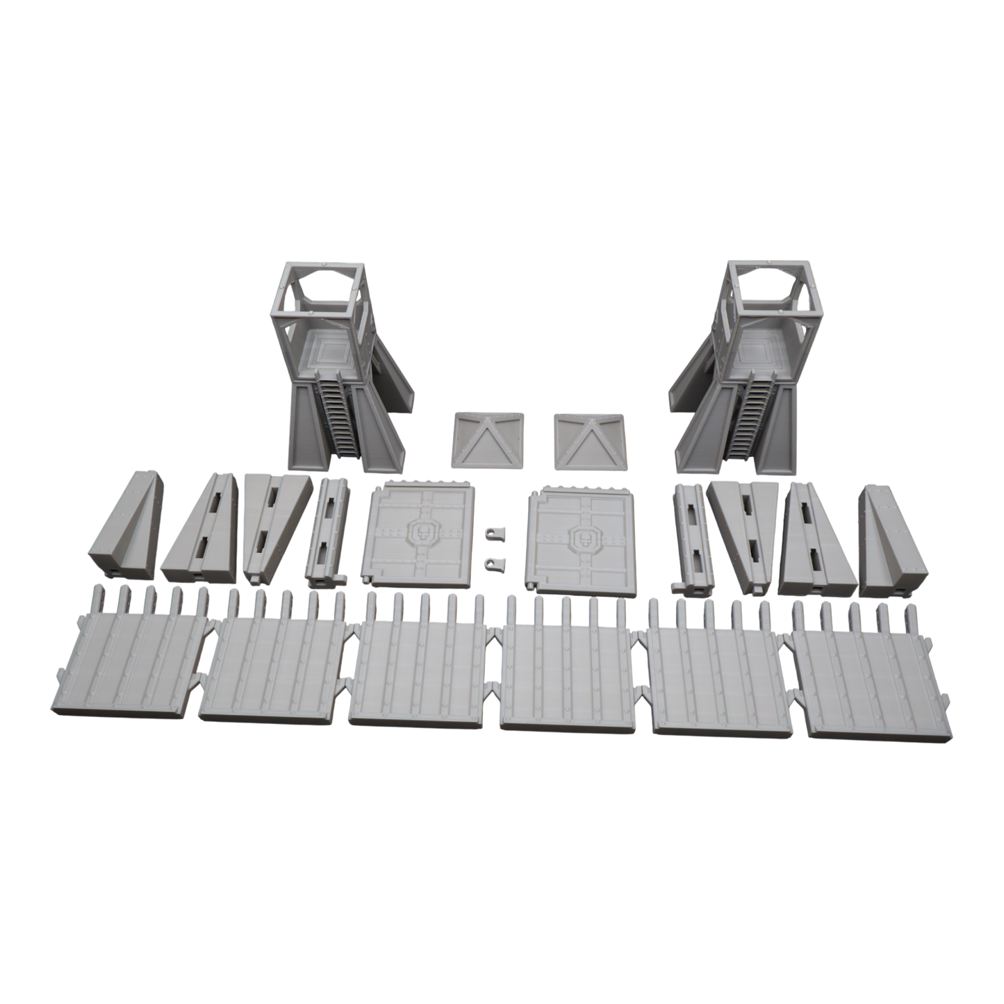 Command Station Watch Tower + Walls - 28mm Wargaming Scatter Terrain Scenery