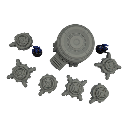 Turbine Fans - 28mm Wargaming Scatter Terrain Scenery Tabletop Grimdark