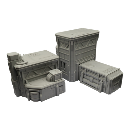 Fuel Station Set - 28mm Wargaming Scatter Terrain Scenery Tabletop Grimdark
