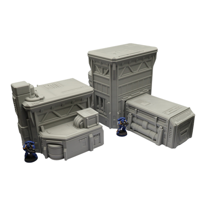 Fuel Station Set - 28mm Wargaming Scatter Terrain Scenery Tabletop Grimdark