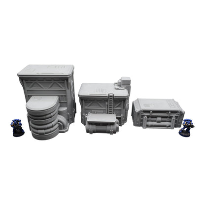 Fuel Station Set - 28mm Wargaming Scatter Terrain Scenery Tabletop Grimdark
