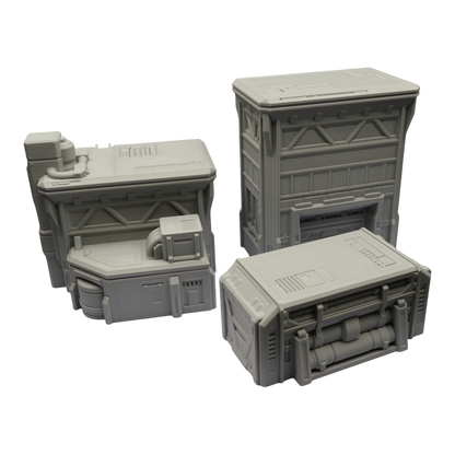 Fuel Station Set - 28mm Wargaming Scatter Terrain Scenery Tabletop Grimdark