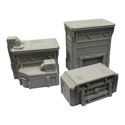 Fuel Station Set - 28mm Wargaming Scatter Terrain Scenery Tabletop Grimdark