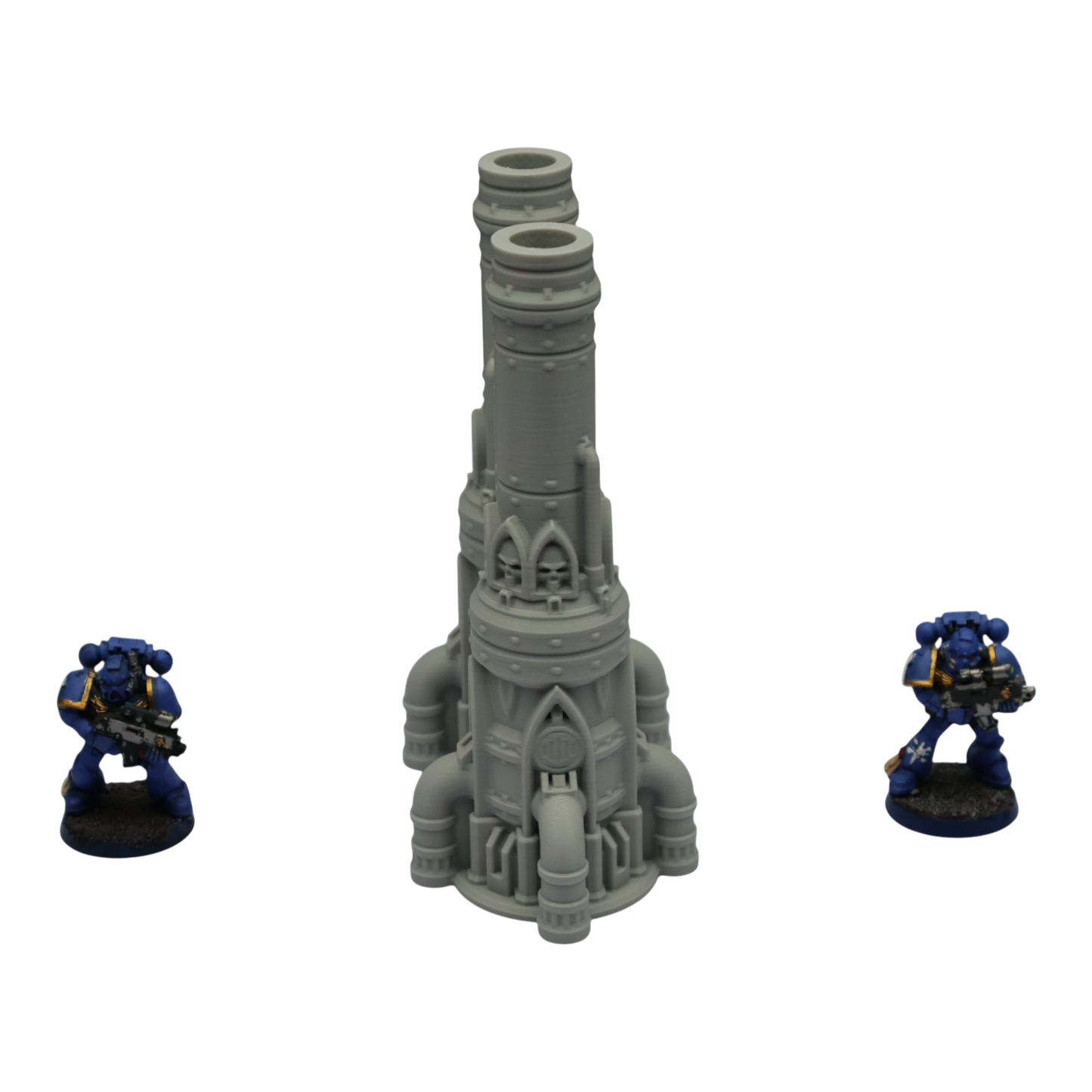 Dual Smokestack - 28mm Wargaming Scatter Terrain Scenery Tabletop Grimdark