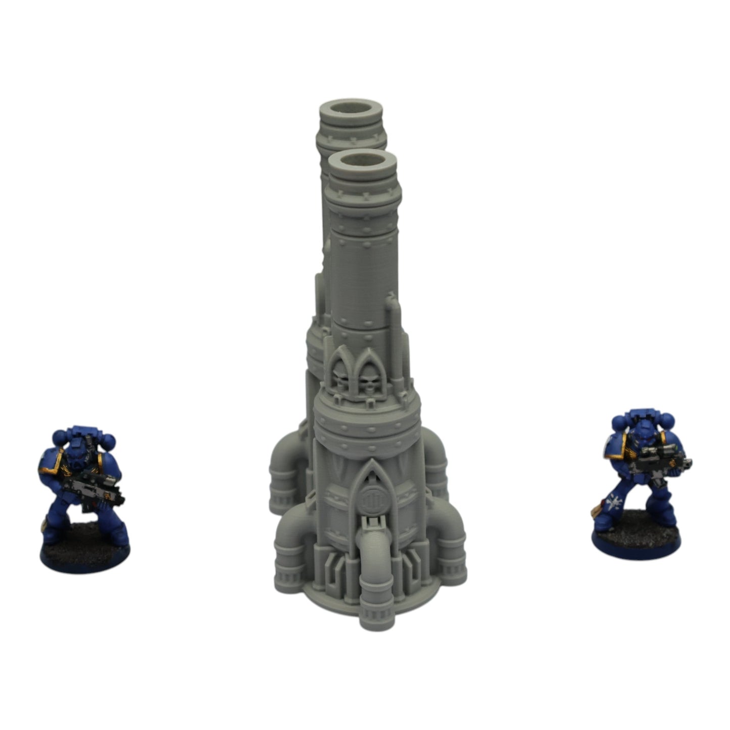 Dual Smokestack - 28mm Wargaming Scatter Terrain Scenery Tabletop Grimdark