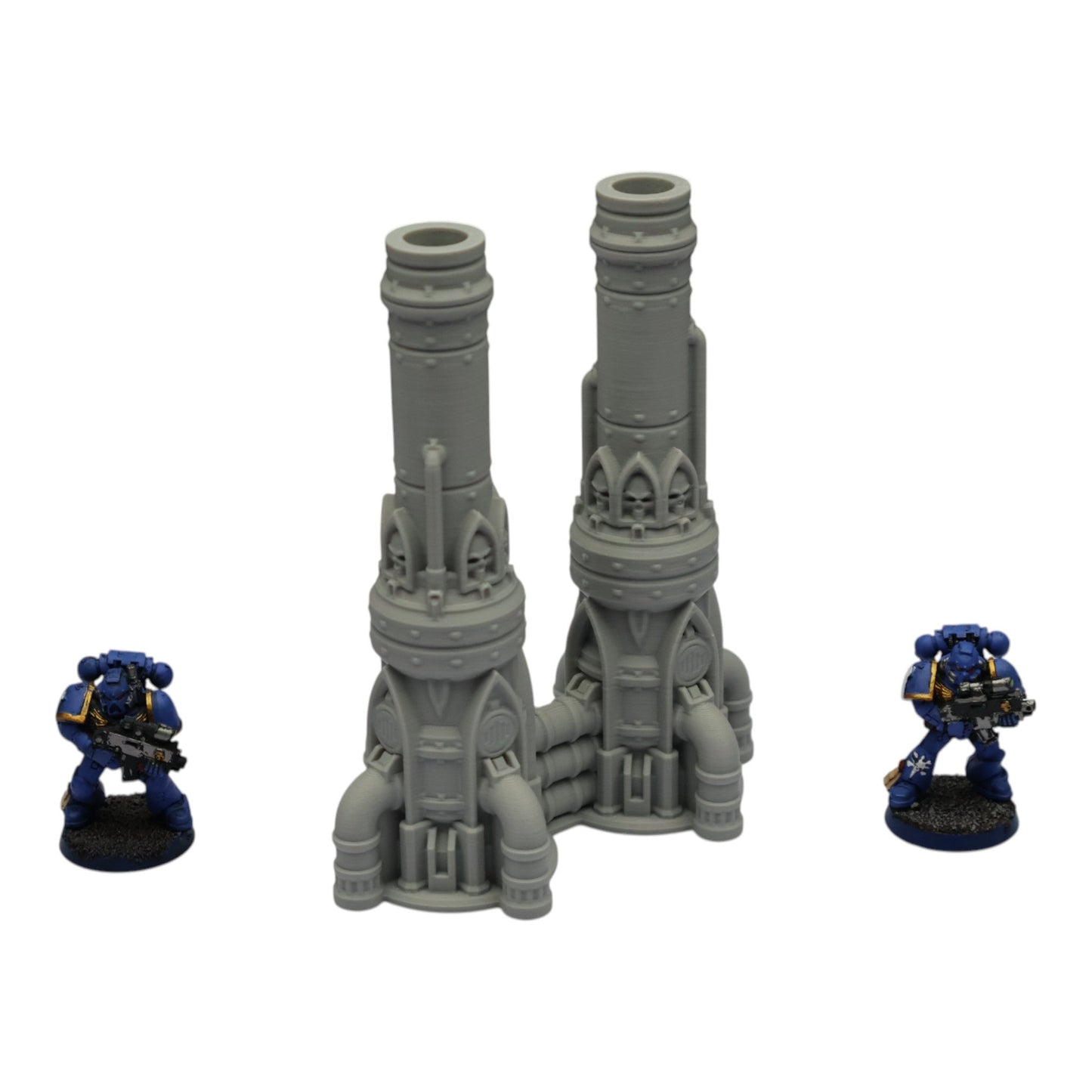 Dual Smokestack - 28mm Wargaming Scatter Terrain Scenery Tabletop Grimdark