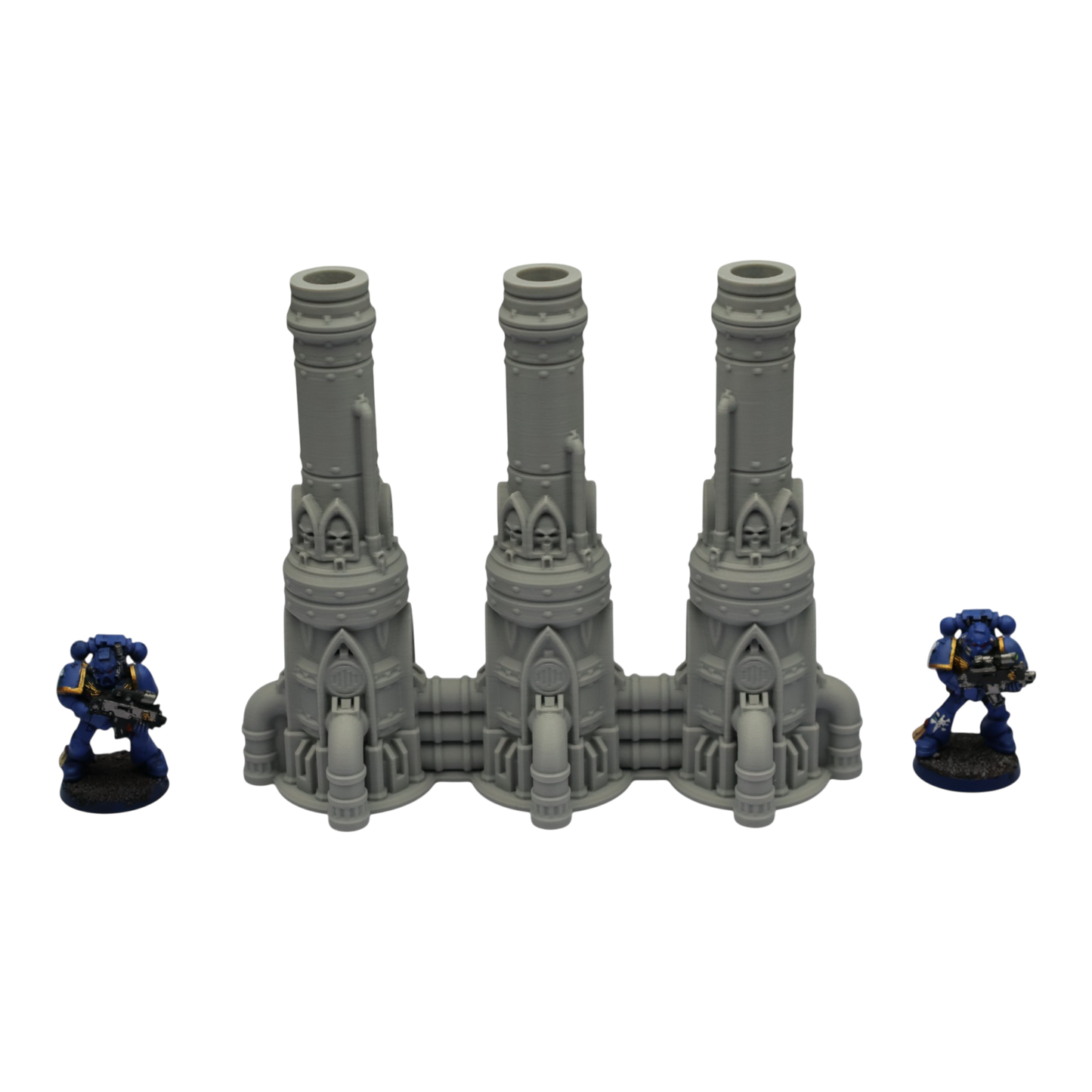 Triple Smokestack - 28mm Wargaming Scatter Terrain Scenery Tabletop Grimdark