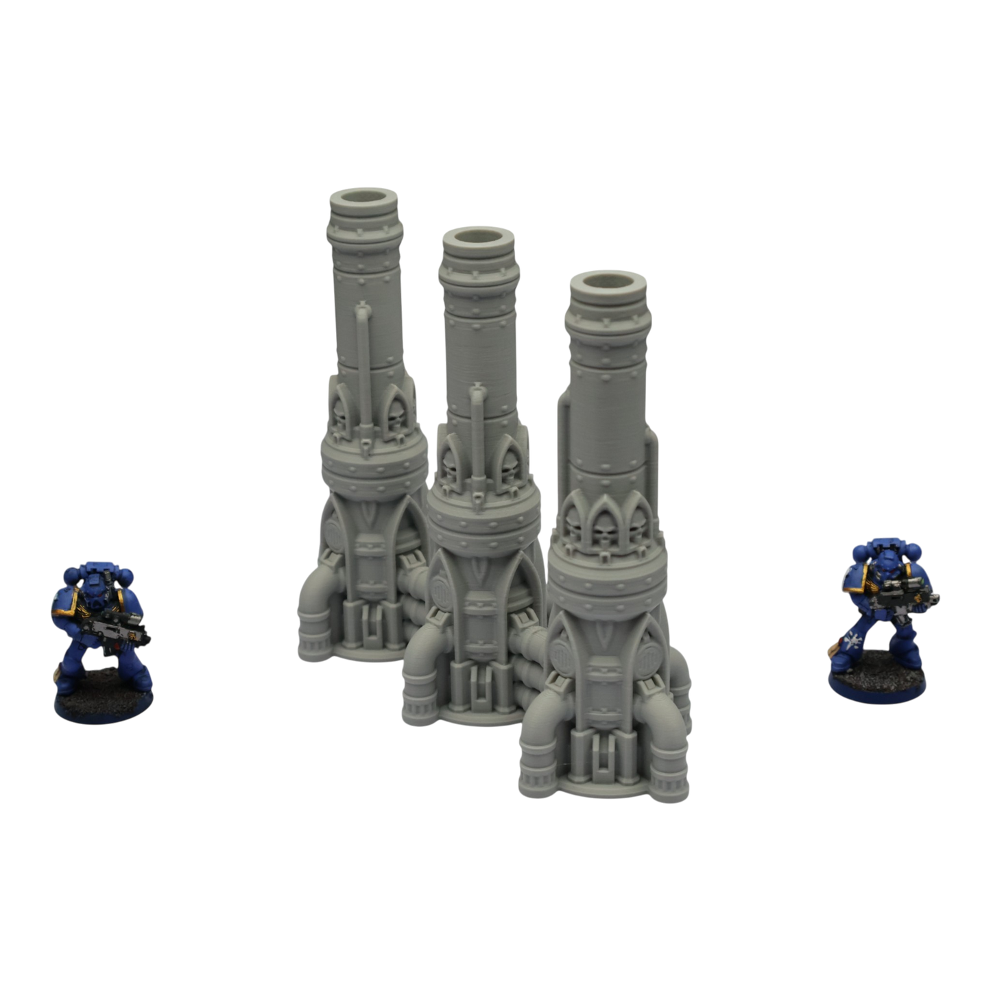 Triple Smokestack - 28mm Wargaming Scatter Terrain Scenery Tabletop Grimdark