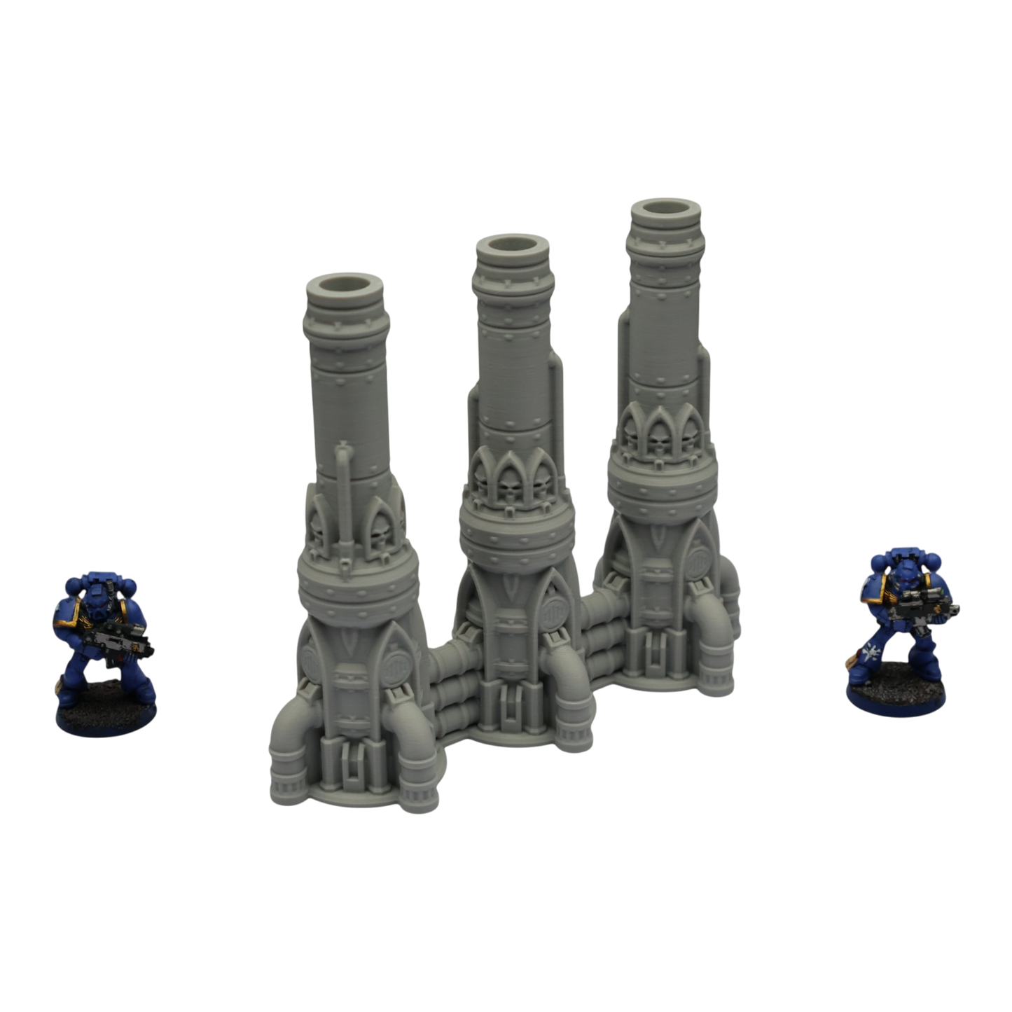 Triple Smokestack - 28mm Wargaming Scatter Terrain Scenery Tabletop Grimdark