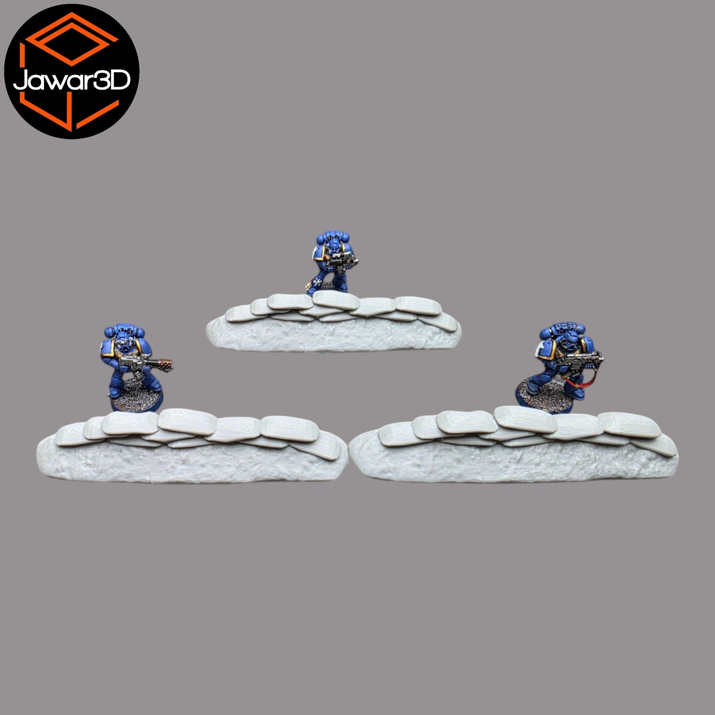 Sandbag Wall x3 - 28mm Wargaming Scatter Terrain Scenery Tabletop Miniature