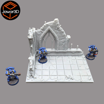 Building Section - 28mm Wargaming Scatter Terrain Scenery Tabletop Miniature