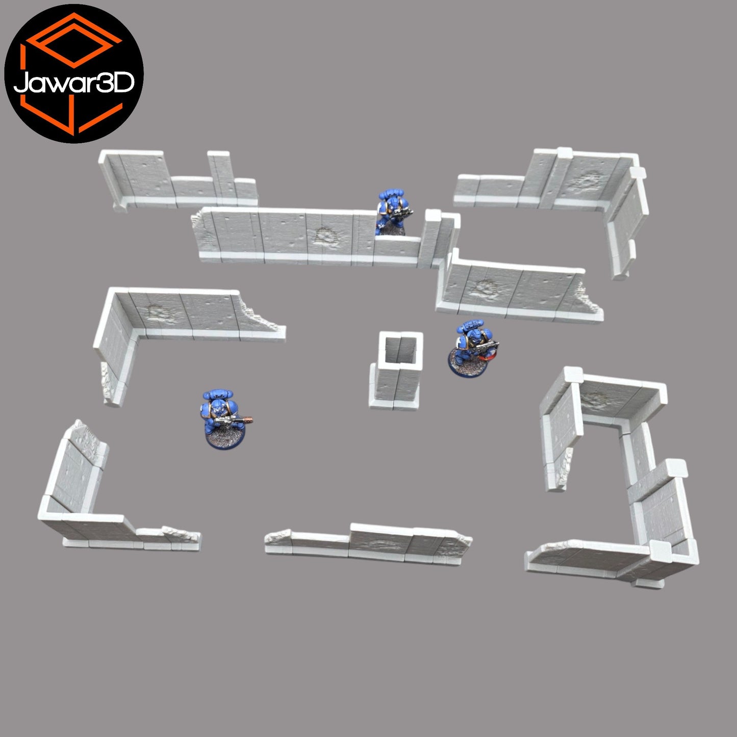 Blasted Walls Set - 28mm Wargaming Scatter Terrain Scenery Tabletop Miniature