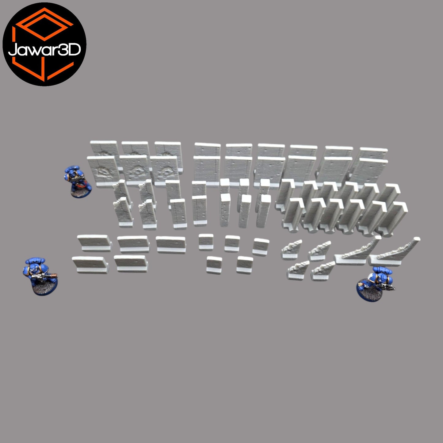 Blasted Walls Set - 28mm Wargaming Scatter Terrain Scenery Tabletop Miniature