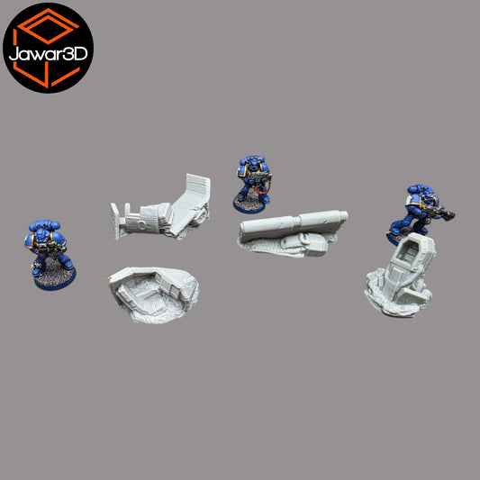 Plane Crash - 28mm Wargaming Scatter Terrain Scenery Tabletop Miniature