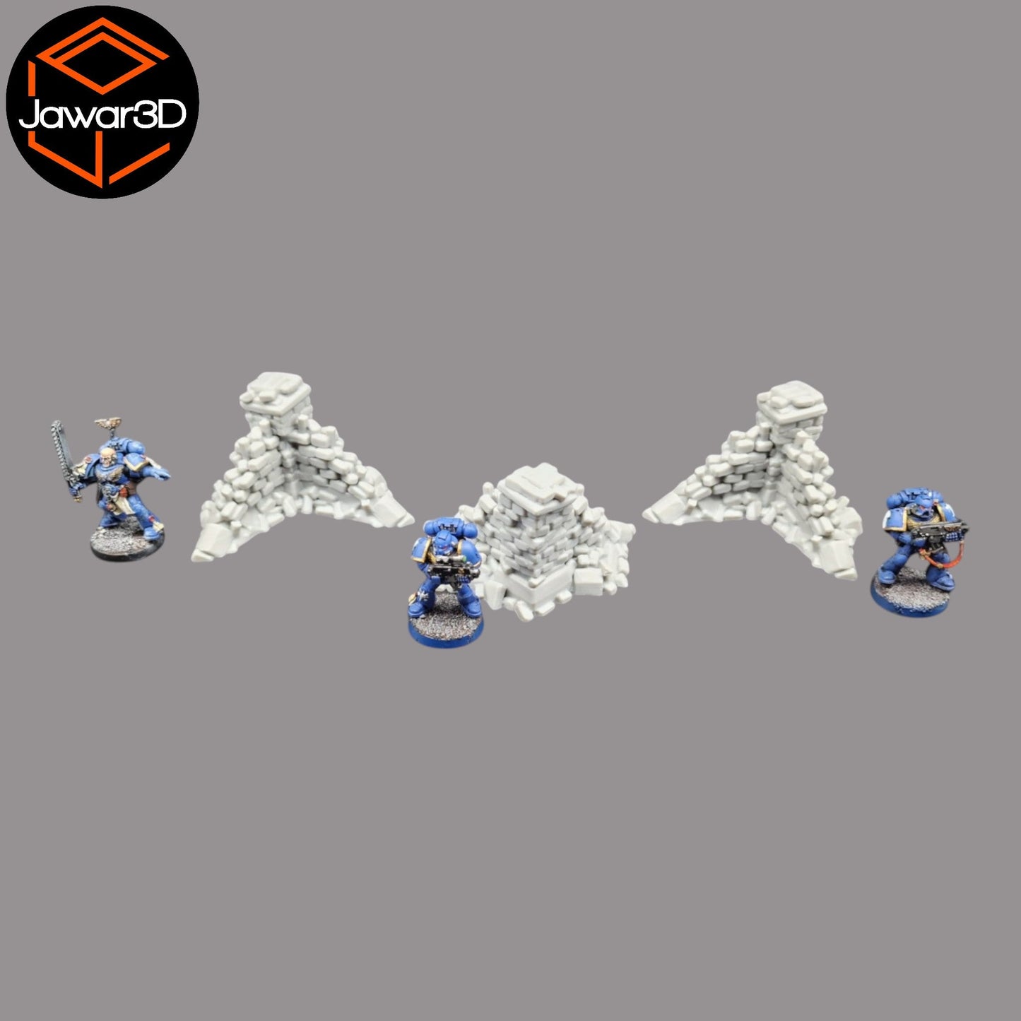 Crumbling Ruins #4 x3 - 28mm Wargaming Scatter Terrain Scenery Tabletop Minis