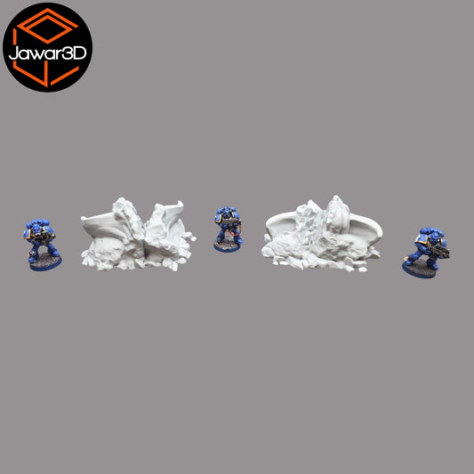 Statue Debris - 28mm Wargaming Scatter Terrain Scenery Tabletop Miniature