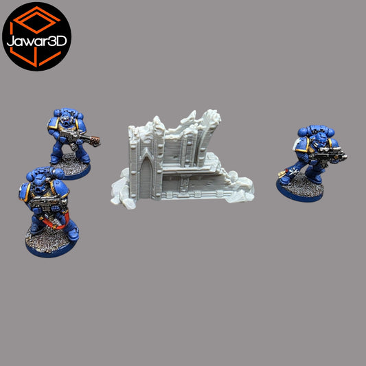 Debris Wall - 28mm Wargaming Scatter Terrain Scenery Tabletop Miniature