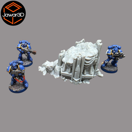 Pillar Damage - 28mm Wargaming Scatter Terrain Scenery Tabletop Miniature