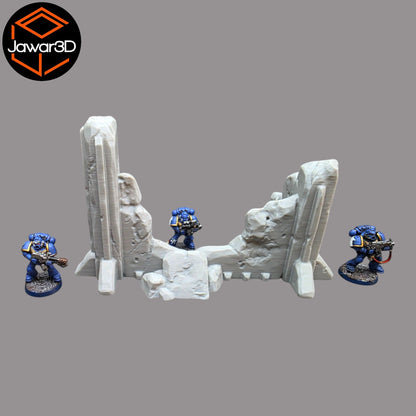 Debris Building 2 - 28mm Wargaming Scatter Terrain Scenery Tabletop Miniature