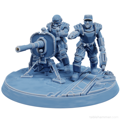 Factory Guard Heavy Cannon - human heavy weapon team (Accell Union)