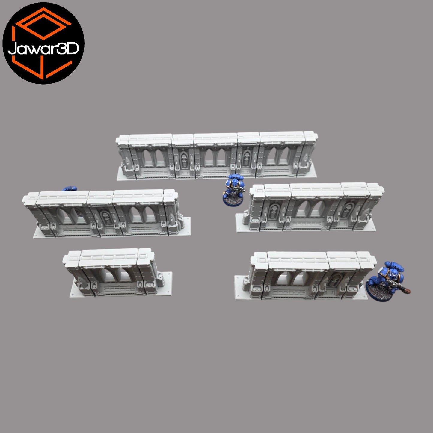 Modular Gothic Walls - 28mm Wargaming Scatter Terrain Scenery Tabletop Miniature