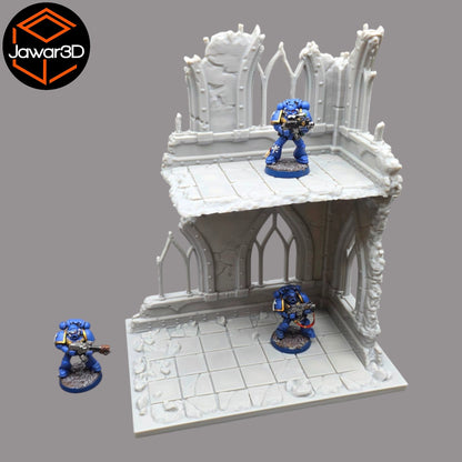 Ruined Empire 2 Floors #1 - 28mm Wargaming Scatter Terrain Scenery Miniature
