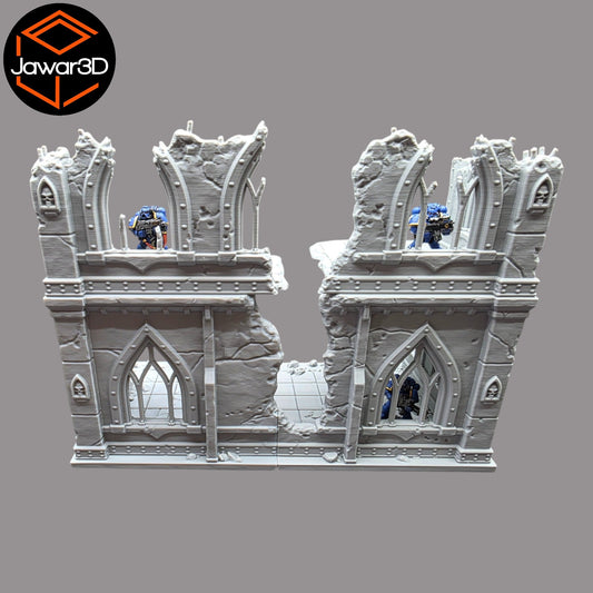 Ruined Empire 2 Floors #11 - 28mm Wargaming Scatter Terrain Scenery Miniature - 3D Printed Terrain and Scenery - Geek Gaming Scenics - Jawar3d