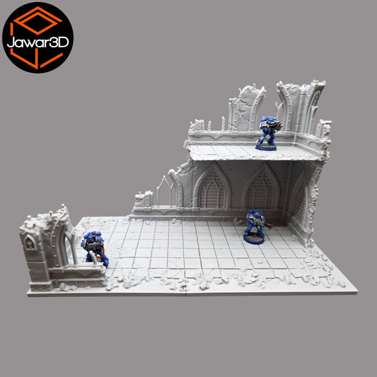 Ruined Empire 2 Floors #17 - 28mm Wargaming Scatter Terrain Scenery Miniature