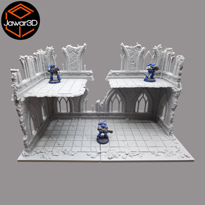 Ruined Empire 2 Floors #24 - 28mm Wargaming Scatter Terrain Scenery Tabletop
