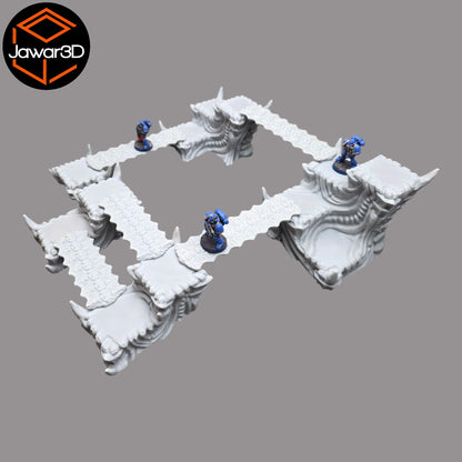 Hive Platforms - 28mm Wargaming Scatter Terrain Scenery Tabletop