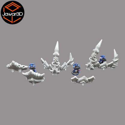 Hive Barrier Set - 28mm Wargaming Scatter Terrain Scenery Tabletop