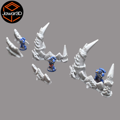 Hive Barrier Set - 28mm Wargaming Scatter Terrain Scenery Tabletop