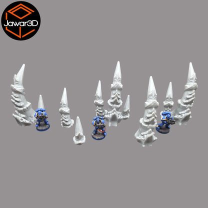 Hive Spike Set - 28mm Wargaming Scatter Terrain Scenery Tabletop