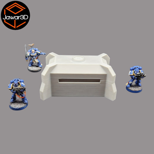 Rectangle Bunker - 28mm Wargaming Scatter Terrain Scenery Tabletop Miniature