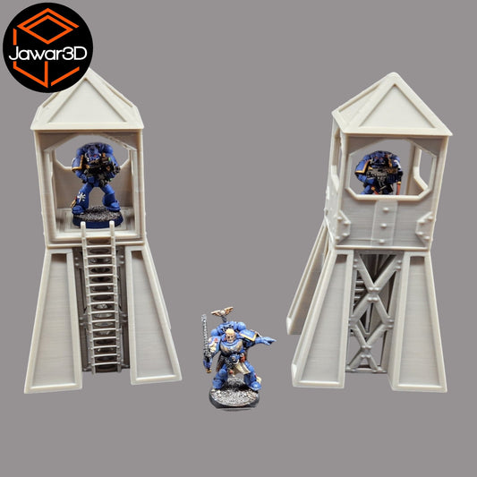 Command Station Watch Tower x2 - 28mm Wargaming Scatter Terrain Scenery Tabletop