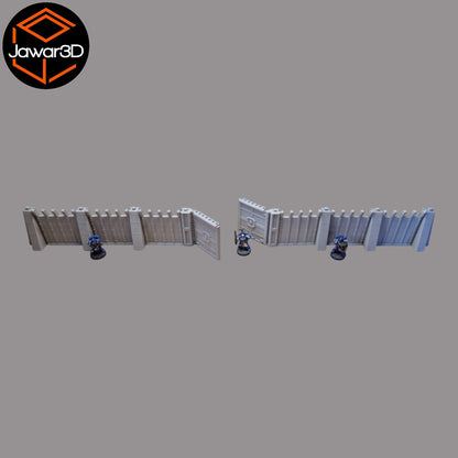 Command Station Secuity Walls - 28mm Wargaming Scatter Terrain Scenery Tabletop