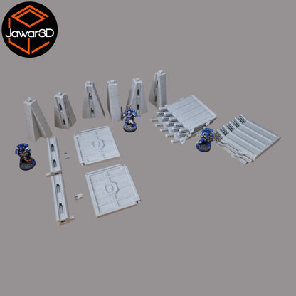 Command Station Secuity Walls - 28mm Wargaming Scatter Terrain Scenery Tabletop