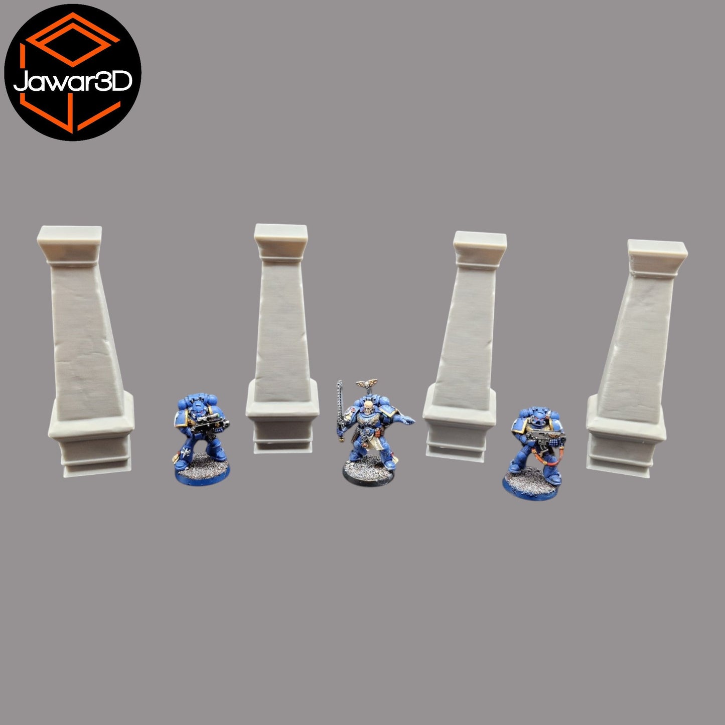 Pillars #1 x4 - 28mm Wargaming Scatter Terrain Scenery Tabletop Miniature